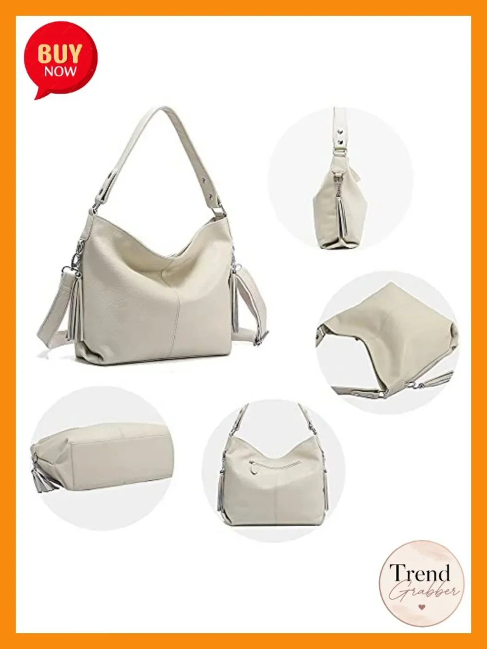 Genuine Leather Tassel Women's Handbag Hobo Shoulder Tote Messenger Satchel